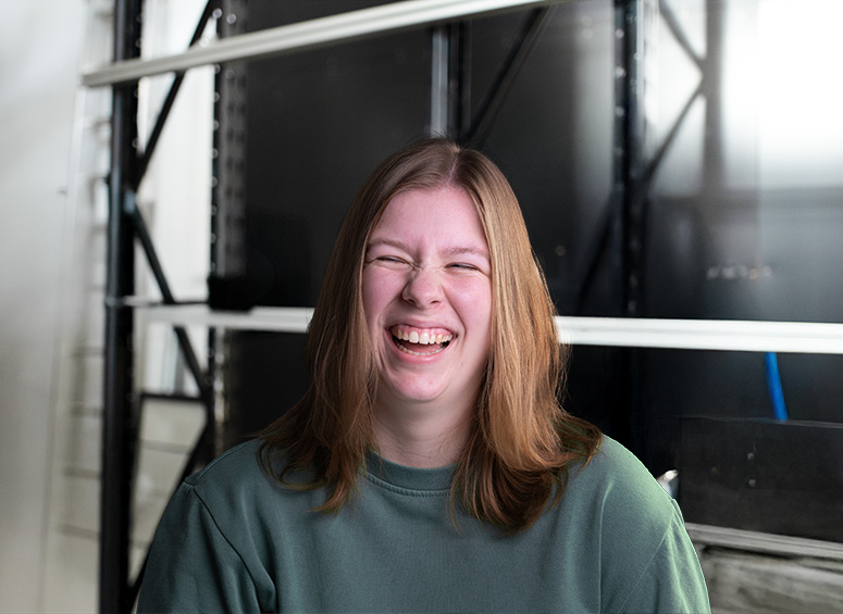 Portrait montage of SME student Jil Reiher at the University of Rostock