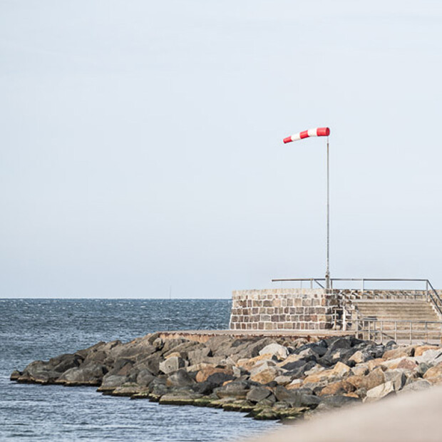 Windsock at the baltic sea in Warnemünde near Rostock