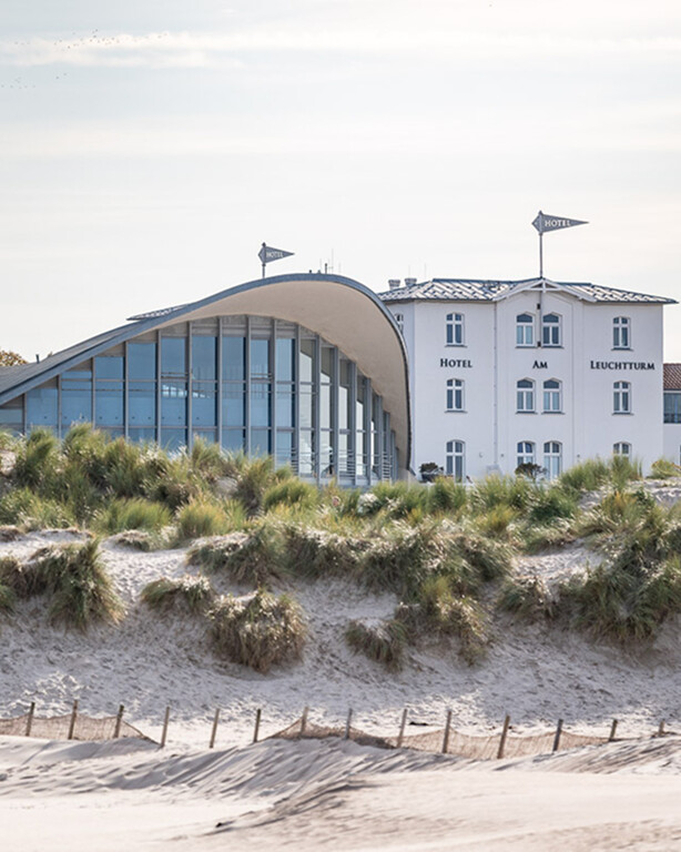 Sandy beach in Warnemünde on the Baltic Sea near Rostock